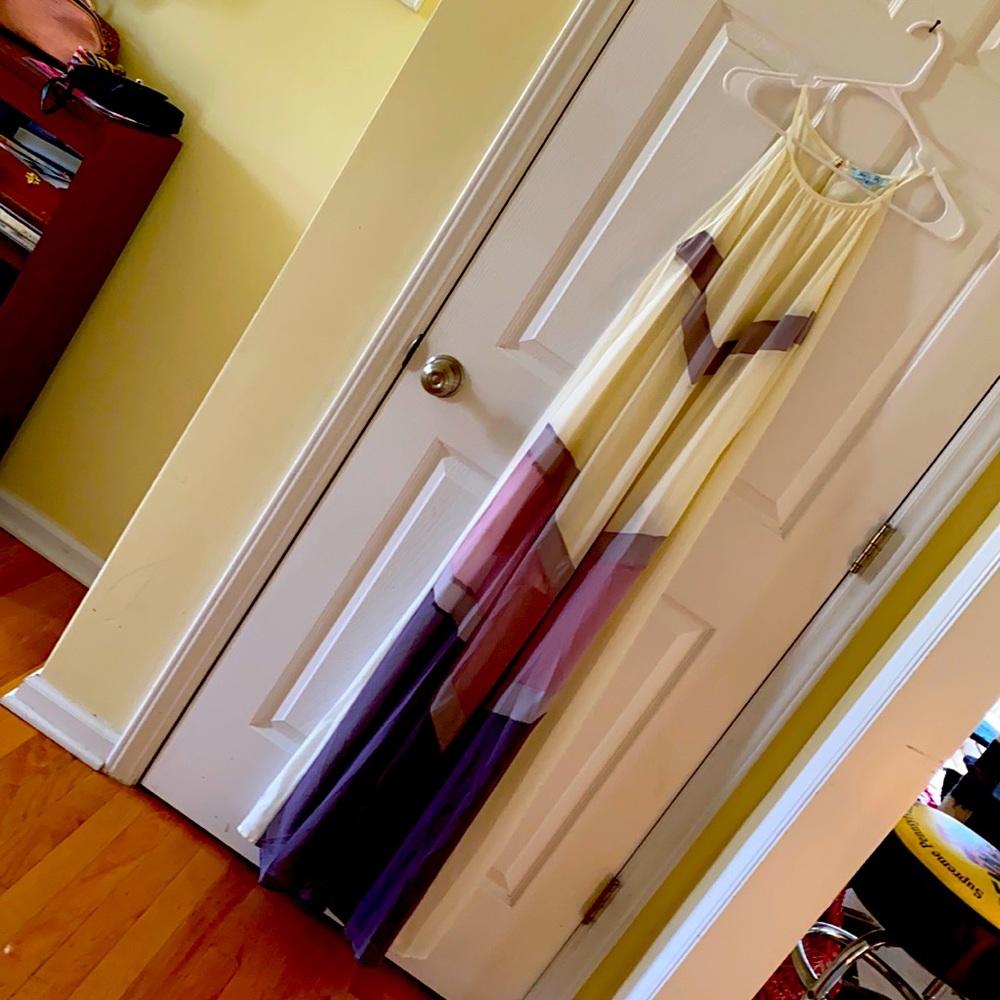 **She + Sky** S Evening Dress w/Purple Highlights